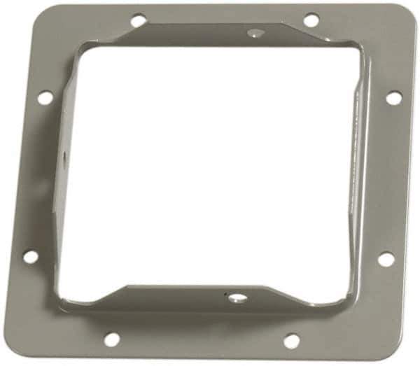 Cooper B-Line - 4 Inch Wide x 4 Inch High, Rectangular Raceway Flange - Gray, For Use with Lay In Wireways, Type 1 Screw Cover Wireway - Industrial Tool & Supply