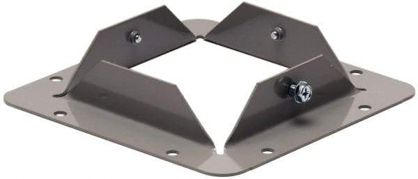 Cooper B-Line - 6 Inch Wide x 6 Inch High, Rectangular Raceway Flange - Gray, For Use with Lay In Wireways, Type 1 Screw Cover Wireway - Industrial Tool & Supply