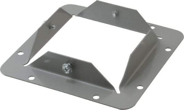 Cooper B-Line - 4 Inch Wide x 4 Inch High, Rectangular Raceway Flange - Gray, For Use with Lay In Wireways, Type 1 Screw Cover Wireway - Industrial Tool & Supply
