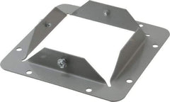 Cooper B-Line - 4 Inch Wide x 4 Inch High, Rectangular Raceway Flange - Gray, For Use with Lay In Wireways, Type 1 Screw Cover Wireway - Industrial Tool & Supply
