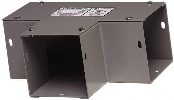 Cooper B-Line - 6 Inch Wide x 6 Inch High, Raceway Fitting - Gray, For Use with Lay In Wireways, Type 1 Screw Cover Wireway - Industrial Tool & Supply