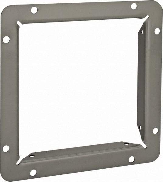 Cooper B-Line - 6 Inch Wide x 6 Inch High, Rectangular Raceway Flange - Gray, For Use with Lay In Wireways, Type 1 Screw Cover Wireway - Industrial Tool & Supply