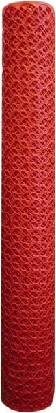 Tenax - 50' Long x 4' High, Orange Temporary Warning Barrier Fence - 1-1/2" x 1-1/2" Mesh - Industrial Tool & Supply