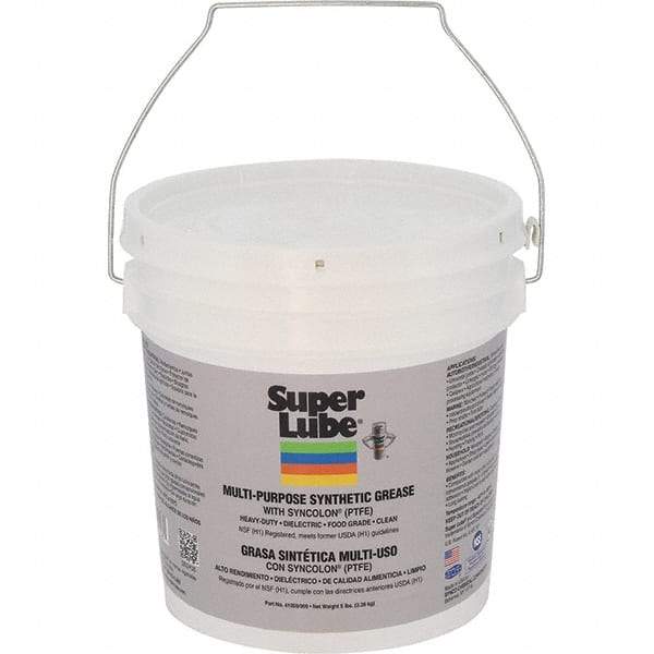 Synco Chemical - 5 Lb Pail Synthetic General Purpose Grease - Translucent White, Food Grade, 450°F Max Temp, NLGIG 000, - Industrial Tool & Supply