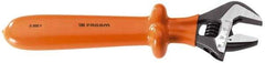 Facom - 1-3/4" Jaw Capacity, 15" Insulated Adjustable Wrench - Steel, Polished Finish - Industrial Tool & Supply
