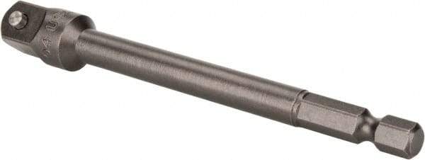 Proto - 3/8" Square Size Hex to Square Adapter - 1/4" Hex Drive, 4" OAL - Industrial Tool & Supply