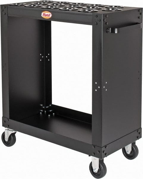 Huot - 15 Tool Capacity, 50 Taper Size SpeedyScoot CNC Tool Cart - Industrial Tool & Supply