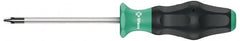 Wera - #3 Point, 6" Blade Length, Pozidriv Screwdriver - Industrial Tool & Supply