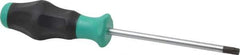 Wera - T40 Torx Driver - 5-7/64" Blade Length, 9-33/64" OAL, Ergonomic Handle - Industrial Tool & Supply