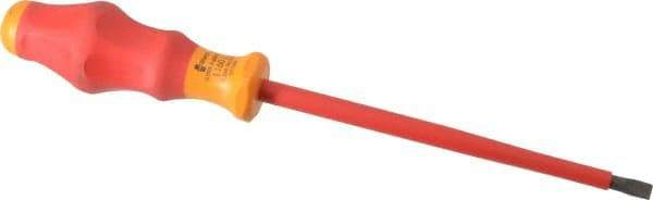 Wera - 255mm OAL Standard Slotted Screwdriver - 150mm Blade Length, Round Shank, Ergonomic Handle - Industrial Tool & Supply