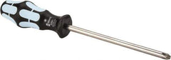Wera - #3, 10-1/2" OAL, Standard Phillips Screwdriver - 6" Blade Length, Round Shank, Ergonomic Handle - Industrial Tool & Supply