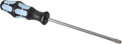 Wera - 6.5mm Blade Width, 255mm OAL Stainless Steel Slotted Screwdriver - 150mm Blade Length, Round Shank, Ergonomic Handle - Industrial Tool & Supply