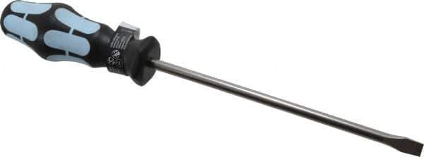 Wera - 8mm Blade Width, 287mm OAL Stainless Steel Slotted Screwdriver - 175mm Blade Length, Round Shank, Ergonomic Handle - Industrial Tool & Supply