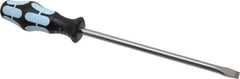 Wera - 10mm Blade Width, 312mm OAL Stainless Steel Slotted Screwdriver - 200mm Blade Length, Round Shank, Ergonomic Handle - Industrial Tool & Supply