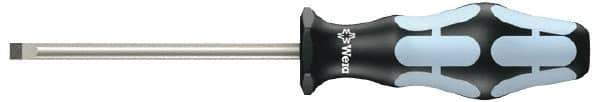 Wera - 5.5mm Blade Width, 223mm OAL Stainless Steel Slotted Screwdriver - 125mm Blade Length, Round Shank, Ergonomic Handle - Industrial Tool & Supply