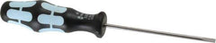Wera - 3mm Blade Width, 161mm OAL Stainless Steel Slotted Screwdriver - 80mm Blade Length, Round Shank, Ergonomic Handle - Industrial Tool & Supply