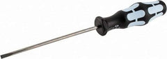 Wera - 3.5mm Blade Width, 181mm OAL Stainless Steel Slotted Screwdriver - 100mm Blade Length, Round Shank, Ergonomic Handle - Industrial Tool & Supply