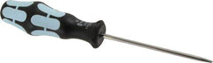 Wera - 4mm Blade Width, 198mm OAL Stainless Steel Slotted Screwdriver - 100mm Blade Length, Round Shank, Ergonomic Handle - Industrial Tool & Supply