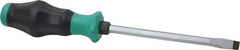 Wera - 262mm OAL Standard Slotted Screwdriver - 150mm Blade Length, Hexagon Shank, Ergonomic Handle - Industrial Tool & Supply