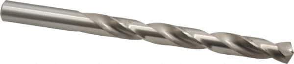 Cleveland - 25/64" 135° High Speed Steel Jobber Drill - Bright Finish, Right Hand Cut, Spiral Flute, Straight Shank, 5-1/8" OAL, Split Point - Industrial Tool & Supply