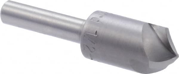 M.A. Ford - 1/2" Head Diam, 1/4" Shank Diam, 3 Flute 100° High Speed Steel Countersink - Industrial Tool & Supply