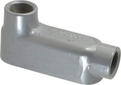 Thomas & Betts - LB Body, 3/4" Trade, IMC, Rigid Aluminum Conduit Body - Oval, 5-1/8" OAL, 7.3 cc Capacity, Gray - Industrial Tool & Supply