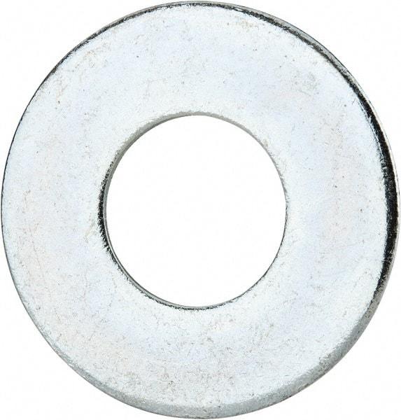 Value Collection - 1-1/8" Screw, Grade 2 Steel USS Flat Washer - 1.243" ID x 2.78" OD, 0.192" Thick, Zinc-Plated Finish - Industrial Tool & Supply