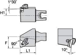 Kennametal - Insert Style LT 16EL, 30mm Head Length, Right Hand Cut, External Modular Threading Cutting Unit Head - System Size KM25, 22mm Center to Cutting Edge, Series LT Threading - Industrial Tool & Supply