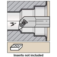 Kennametal - KC.., 5° Lead Angle A-NKLC Internal Left Hand Indexable Profiling Toolholder - 12mm Shank Width, 150mm Long, Steel, Through Coolant - Industrial Tool & Supply