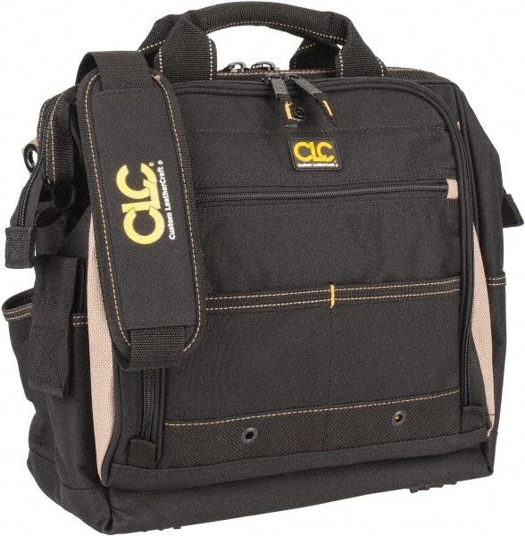 CLC - 33 Pocket Tan & Black Polyester Tool Bag - 13" Wide x 7" Deep x 13" High - Industrial Tool & Supply