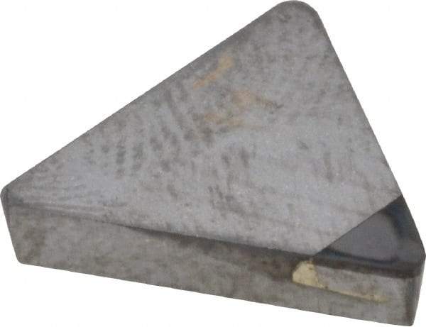 Made in USA - TPG322 Polycrystalline Diamond (PCD) Turning Insert - Uncoated, 60° Triangle, 3/8" Inscr Circle, 1/8" Thick, 1/32" Corner Radius - Industrial Tool & Supply
