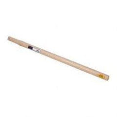 Made in USA - 30" Long Replacement Handle for Sledge Hammers - 1-1/4" Eye Length x 1" Eye Width, Hickory, 6 to 8 Lb Capacity, Material Grade Type A - Industrial Tool & Supply