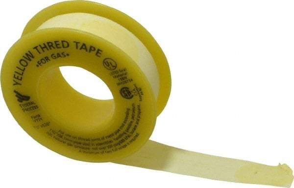 Federal Process - 1/2" Wide x 520" Long Gas Pipe Repair Tape - 3.8 mil Thick, -450 to 550°F, Yellow - Industrial Tool & Supply