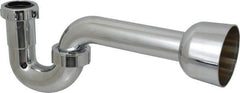 Federal Process - 1-1/2 Outside Diameter, P Trap with Wall Pipe - Chrome Coated, PVC - Industrial Tool & Supply