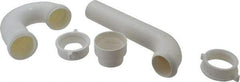 Federal Process - 1-1/2 Outside Diameter, P Trap with Solvent Weld Adapter - White, PVC - Industrial Tool & Supply