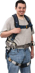 DBI/SALA - 420 Lb Capacity, Size L, Full Body Construction Safety Harness - Polyester Webbing, Side D-Ring, Quick Connect Leg Strap, Quick Connect Chest Strap - Industrial Tool & Supply
