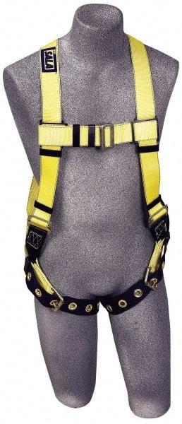 DBI/SALA - 420 Lb Capacity, Size Universal, Full Body Vest Safety Harness - Polyester Webbing, Tongue Leg Strap, Pass-Thru Chest Strap - Industrial Tool & Supply