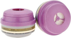 North - Olive and Purple P100 Cartridge and Filter Combination - Series 75852, Protects Against Mercury Vapor - Industrial Tool & Supply