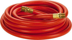 PRO-SOURCE - 1/2" ID x 3/4" OD 25' Long Multipurpose Air Hose - MNPT x MNPT Ends, 300 Working psi, 23 to 150°F, 1/2" Fitting, Orange - Industrial Tool & Supply