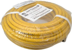 PRO-SOURCE - 1/4" ID x 15/32" OD 50' Long Multipurpose Air Hose - MNPT x MNPT Ends, 300 Working psi, 23 to 150°F, 1/4" Fitting, Yellow - Industrial Tool & Supply