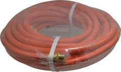 PRO-SOURCE - 1/2" ID x 3/4" OD 50' Long Multipurpose Air Hose - MNPT x MNPT Ends, 300 Working psi, 23 to 150°F, 1/2" Fitting, Orange - Industrial Tool & Supply