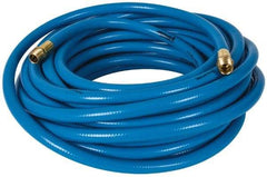 PRO-SOURCE - 1/2" ID x 3/4" OD 100' Long Multipurpose Air Hose - MNPT x MNPT Ends, 300 Working psi, 23 to 150°F, 1/2" Fitting, Blue - Industrial Tool & Supply