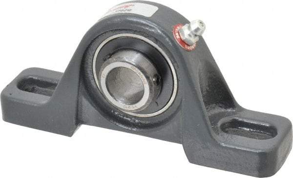Browning - 5/8" ID, 4-7/8" OAL x 2-7/32" OAH Pillow Block - 1,444 Lb Static Cap, 2,611 Lb Dyn Cap, 3-5/8" Btw Mnt Hole Ctrs, 1-3/16" Base-to-Ctr Ht, Cast Iron - Industrial Tool & Supply