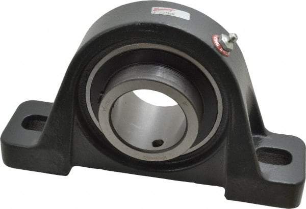 Browning - 2" ID, 8-13/16" OAL x 4-31/32" OAH Pillow Block - 6,601 Lb Static Cap, 9,752 Lb Dyn Cap, 6-15/16" Btw Mnt Hole Ctrs, 2-1/2" Base-to-Ctr Ht, Cast Iron - Industrial Tool & Supply