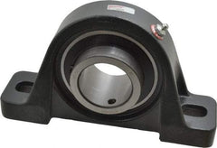 Browning - 2" ID, 8-13/16" OAL x 4-31/32" OAH Pillow Block - 6,601 Lb Static Cap, 9,752 Lb Dyn Cap, 6-15/16" Btw Mnt Hole Ctrs, 2-1/2" Base-to-Ctr Ht, Cast Iron - Industrial Tool & Supply