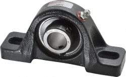 Browning - 3/4" ID, 5" OAL x 2-17/32" OAH Pillow Block - 1,444 Lb Static Cap, 2,611 Lb Dyn Cap, 3-25/32" Btw Mnt Hole Ctrs, 1-5/16" Base-to-Ctr Ht, Cast Iron - Industrial Tool & Supply