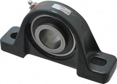 Browning - 1-1/4" ID, 6-3/4" OAL x 3-11/16" OAH Pillow Block - 3,493 Lb Static Cap, 5,782 Lb Dyn Cap, 5" Btw Mnt Hole Ctrs, 1-7/8" Base-to-Ctr Ht, Cast Iron - Industrial Tool & Supply