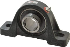 Browning - 1-3/8" ID, 6-3/4" OAL x 3-11/16" OAH Pillow Block - 3,493 Lb Static Cap, 5,782 Lb Dyn Cap, 5" Btw Mnt Hole Ctrs, 1-7/8" Base-to-Ctr Ht, Cast Iron - Industrial Tool & Supply