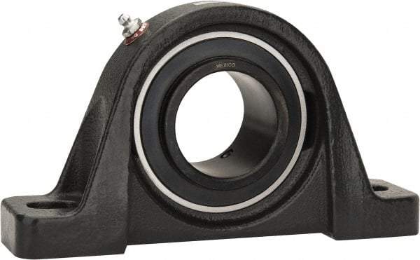 Browning - 2-3/16" ID, 8-13/16" OAL x 4-31/32" OAH Pillow Block - 6,601 Lb Static Cap, 9,752 Lb Dyn Cap, 6-15/16" Btw Mnt Hole Ctrs, 2-1/2" Base-to-Ctr Ht, Cast Iron - Industrial Tool & Supply