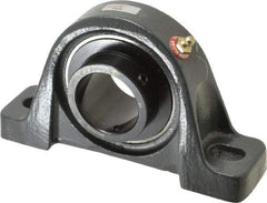 Browning - 1-3/4" ID, 7-3/8" OAL x 4-1/4" OAH Pillow Block - 5,216 Lb Static Cap, 7,889 Lb Dyn Cap, 5-21/32" Btw Mnt Hole Ctrs, 2-1/8" Base-to-Ctr Ht, Cast Iron - Industrial Tool & Supply